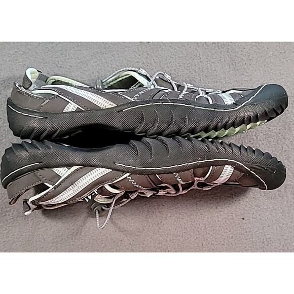 J-41 by Jambu Black Water Sandals Blue Trim Size 8M - Picture 6 of 7